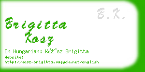 brigitta kosz business card